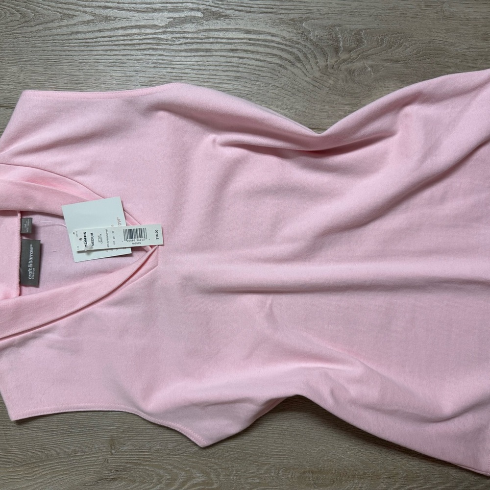 Croft & Barrow Light Pink Collared Top